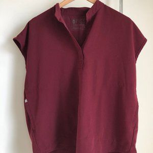 Figs Rafaela top in burgundy size S